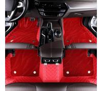 OZFRVXUG Car Leather Double Layer Floor Mats For Citroen Jumpy 2016-2021 5-Seats (RHD), Full Coverage Carpets Protection Pads Car Mat Non-Slip,E/Red