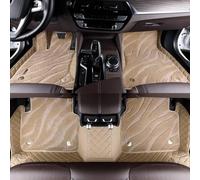 OZFRVXUG Car Leather Double Layer Floor Mats For Citroen Jumpy 2016-2021 5-Seats (RHD), Full Coverage Carpets Protection Pads Car Mat Non-Slip,C/Beige