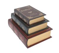 Ozgkee European Vintage Book Shaped Trinket Storage Box Decorative Book Boxes for Office Model Photo Prop (Green, Approx. 11.8x17.3x4cm / 4.6x6.8x1.6in)