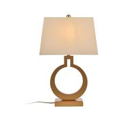 OZGSWJ American Creative Living Room Backdrop Desk Light Scandinavian Zen Rectangle Fabric Desk Lamp Club Coffee Shop Dining Room Lighting Fixture Farmhouse Villa Bedroom Indoor Table Lamp