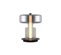 OZGSWJ Nordic Modern Living Room Next To Sofa Desk Light Simple Luxury Metal Glass Desk Lamp Farmhouse Cafe Hotel Lighting Fixture Bedroom Bedside Study Reading Writing Table Lamp