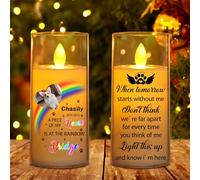 Ozinna Custom Dog Cat Photo Memorial Flameless Candle,Light This Up And Know I'm Here Personalized LED Candle Lights,Pet Dog Cat Remembrance Gift,Pet Loss Gifts, Loss of Dog Sympathy Gift