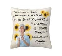 Ozinna Custom in Loving Memory Pillow Cushion Cover,Personalized Photo Memory Pillow Pillow Cushion Cover Pillowcase,Sympathy Gifts for Loss Of Loved One Bereavement Remembrance Gifts