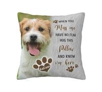 Ozinna Personalized Dog Memorial Throw Pillow,Custom Photo Pet Text Pillowcase Two-Sides Printed Cushion Covers,Pet Memorial Gifts, Loss of Dog Sympathy Gift,Style 6
