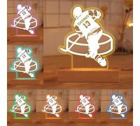 Ozinna Personalized Hockey Night Light,Custom Ice Hockey Player Name & Number LED Desk Table Lamp,Christmas Birthday Gifts for Men Teens Kids Boys Bedroom Decor