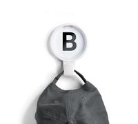 Ozio ABC Wall Mounted Coat Rack with Letters, Design Hook, Colourful Clothes Hooks, Children's Coat Rack, White