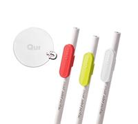 Ozio Magnetic Pen Holder, Refrigerator Pen Holder, Pencil Holder Clip with Magnet, Desk Gadgets, Office Accessories, Combo pack Red, White and Lime