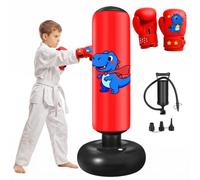 Oziral Inflatable Punching Bag for Kids 150CM Boxing Bag Gloves/Pump Red