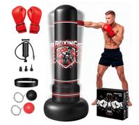Oziral Punching Bag 180cm for Adults Standing Inflatable Boxing Bag Gloves