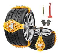 Oziral Snow Chains 8 Pieces Snow Chains for Car Anti-slip Adjustable Chain Tyre Wheel for Car Tyre Wheel Truck SUV Road Bottom Snowy Roads Safety Ice Mud Climbing Width 165-275mm