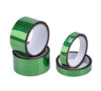 OZLCUA 30/50M Self-Adhesive Decorative Laser Tape DIY Glitter Party Gift Packing Home Decor Hot Stamping Sticker(Green,30M_18MM)