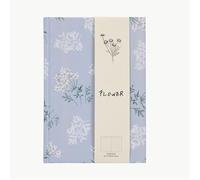 OZLCUA A5 Cloth Notebook Fabric Cover Compact Hand Ledger Multi-Purpose Cotton Binding Embroidered(Blue)