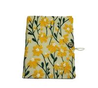 OZLCUA A6 Embroidery Flower Notebook 200 Pages Portable Handbook With Button Diary Simple(Color1)