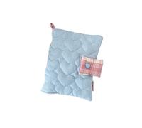 OZLCUA A6 Handmade Book Cover, Fabric Handbook Life Record Student Loose Leaf Notes Diary,To Friend(Blue)