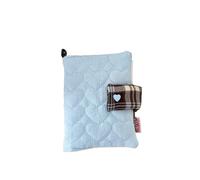 OZLCUA A6 Handmade Book Cover, Fabric Handbook Life Record Student Loose Leaf Notes Diary,To Friend(Blue01)