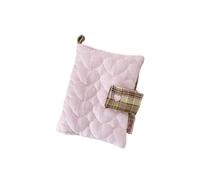 OZLCUA A6 Handmade Book Cover, Fabric Handbook Life Record Student Loose Leaf Notes Diary,To Friend(Pink)