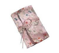 OZLCUA Beautiful Notebook For Girls Cloth Cover Retro Loose-leaf Diary Portable Scrapbook Binder Notepad(Color-02)