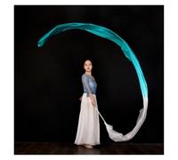 OZLCUA Dance Ribbons Polyester Flower Dance Streamer Rhythmic Gymnastics Ribbons Artistic Dancing Talent Shows Worship Praise Prophetic Banner(White Mint)