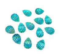 OZLCUA Flat Bottom Resin Diamonds 60pcs 10 * 14mm Water Drop Shiny Rhinestone Flatback Phoenix Down Cabochon Art Supply DIY Scrapbooking Phone/Wedding Diamond Art(Color-09)