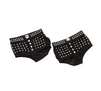 OZLCUA Foot Thongs For Dance Belly Dancing Foot Rhinestone Heel Protector Ballet Dance Socks 1 Pair Toe Pad Belly Dance Accessories Dance Shoes(Black,34)