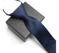 OZLCUA Necktie For Man Suit Business Zipper Tie for Man 48 * 7cm 1200 Pins High-end Polyester Neck Tie Striped Solid Color Grid Flower Ties Men'S Tie(WE-20)
