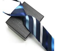 OZLCUA Necktie For Man Suit Business Zipper Tie for Man 48 * 7cm 1200 Pins High-end Polyester Neck Tie Striped Solid Color Grid Flower Ties Men'S Tie(WE-23)