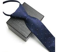 OZLCUA Necktie For Man Suit Business Zipper Tie for Man 48 * 7cm 1200 Pins High-end Polyester Neck Tie Striped Solid Color Grid Flower Ties Men'S Tie(WE-06)