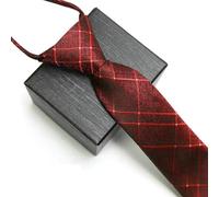 OZLCUA Necktie For Man Suit Business Zipper Tie for Man 48 * 7cm 1200 Pins High-end Polyester Neck Tie Striped Solid Color Grid Flower Ties Men'S Tie(WE-05)