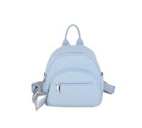 OZLCUA Oxford Solid Zipper Fashion Backpacks Mini Portable Women's Bags Sewing Temperament Student(Blue)