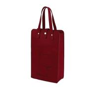 OZLCUA Portable Felt Red Wine Bag Gift Handheld Wine Gift Storage Double Drink Bags(Wine red)