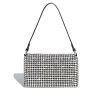 OZLCUA Rhinestone Bags Luxury Rhinestone Pearl Evening Bag For Women | Sparkly Stage Performance Purse | Elegant Dinner Party Clutch Crossbody(Gold)