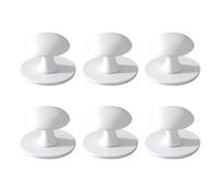 OZLCUA Self-Adhesive Pull Handle 6pcs No Drill Cabinets Handles Adhesive Pulls Steel for Furniture Drawers Shower Door Mirror(Light White)