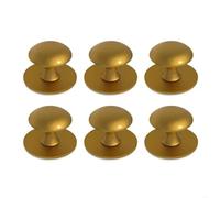 OZLCUA Self-Adhesive Pull Handle 6pcs No Drill Cabinets Handles Rustproof Adhesive Pulls Steel for Furniture Drawers Shower Door Mirror(Gold)