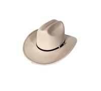 OZLCUA Vintage Cowboy Hat For Men's Gentleman Lady Jazz Cowgirl With Leather Wide Brim Cloche Church Sombrero Hombre Caps(Beige)