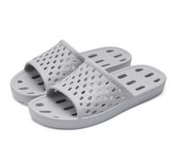 OZLCUA Women Shower Shoes Non-Slip Quick Dry Slippers Lightweight Pool Sandals With Drain Holes For Beach Bathroom Gym(Grey,37)