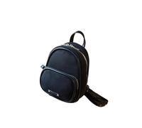 OZLCUA Zipper Minimalist Mini Versatile Retro Backpack for Women Edition Leisure Commuter School Bags(Black)