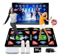 OZLET HDMI Dance Mat 64GB Storage, 1000 Games,81 MTV Videos,885 Songs.Dance pad Combines Dance,Yoga,Aerobics,Running,Sports, and Puzzle Games A Prestigious Gift for Boys & Girls.Flannel Material