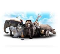 OZLHSP 3d jigsaws for adults 1000 piece Elephants Zebras Giraffes Hippos Bear Animals 75x50cm