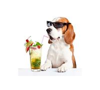 OZLHSP brain games for adults jigsaw puzzle 500 piece Beagle Glass 52x38cm