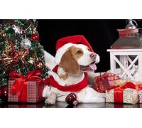 OZLHSP christmas puzzles for kids jigsaw puzzle 500 piece Beagle 52x38cm