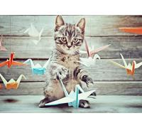 OZLHSP jigsaw 1000 piece Kitten Origami Animal 75x50cm
