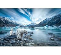 OZLHSP jigsaw 1500 pieces Bears Cubs Ice Animals 87x57cm