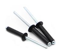 OZLIYY Black Aluminium Dome Round Head Pop Open Hollow Pull Blind Rivets Decoration(M5 10pcs,12mm)