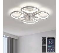 OZLMBERN Ceiling Mounted Fan Lamp Living Room Headlight Electric Fan Variable Frequency Intelligent Ceiling Fan Lighting Fixture