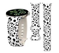 OZLNKPJL Bands Compatible with Pixel Watch 4/3 41mm, Pixel Watch 2/1 Band for Women,Adjustable Silicone Waterproof Straps, Dressy Replacement Watch Band,Soccer Ball