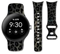 OZLNKPJL Compatible with Pixel Watch 2/1 Band for Women Men,Soft Silicone Waterproof Sport Replacement Strap for Pixel Watch 2 2023/ Pixel Watch 2022 Accessories,Animal Leopard Skin