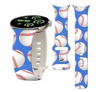 OZLNKPJL Compatible with Pixel Watch 3 41mm 2024, 4 41mm,Pixel Watch 2 1 Band for Women,Sport Adjustable Replacement Strap,Baseball Balls