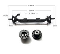 OZLZHJ 1/24 RC Heavy Truck Metal Front Bridge Model Trailer Dump Truck Metal Non-Powered Front Axle(Unpowered front axle)