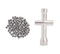 OZLZHJ 100Pcs Metal M2 Nuts for 1/16 1/18 1/24 RC Car Crawler Axial SCX24 AXI90081 AXI00002 AXI00001 Gladiator Parts(Silver)
