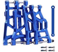 OZLZHJ 1set Aluminum Suspension A-Arms (Front&Rear) w/Tie Bar Upgrades for Traxxas 1/10 2WD Slash RC Truck, Replace 2555 3631 2532(Blue)